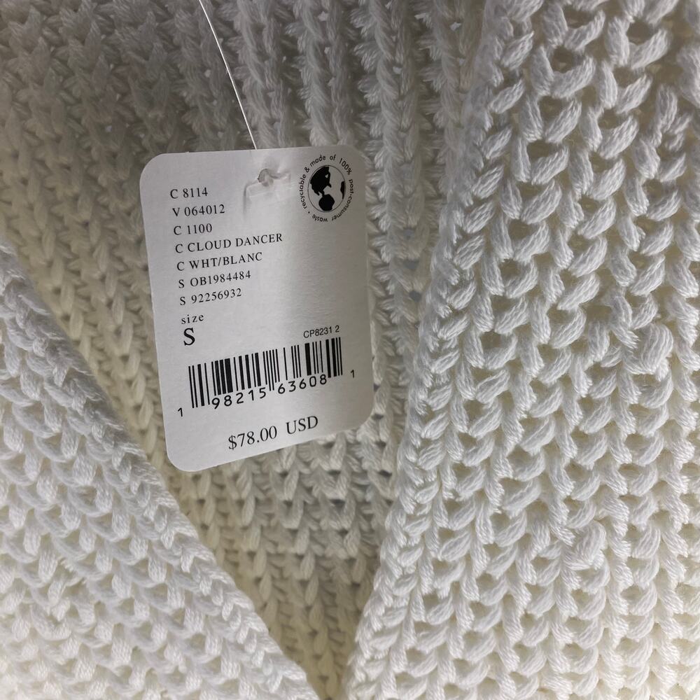 NWT FREE PEOPLE Close To Me Vest Cloud Dancer White Crochet Small - Picture 5 of 5